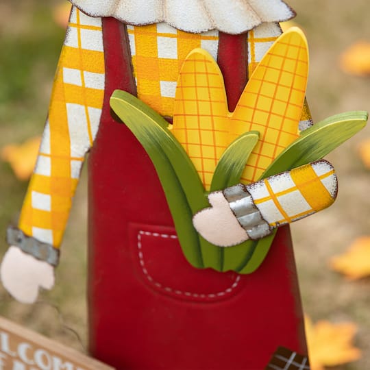 Glitzhome® 37.25" Metal Scarecrow Yard Stake/Standing/Hanging Sign